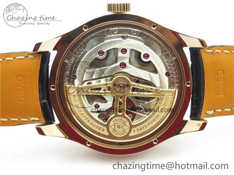 Portugieser Perpetual Calendar IW503302 RG V9F 1:1 Best Edition Gray Dial on Black Leather Strap A Supportive 7096