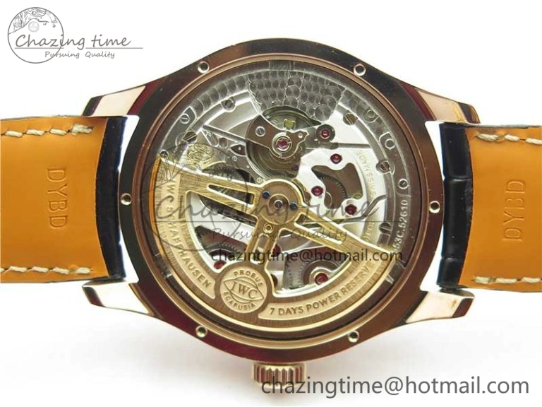 Portugieser Perpetual Calendar IW503302 RG V9F 1:1 Best Edition Gray Dial on Black Leather Strap A Supportive 7096