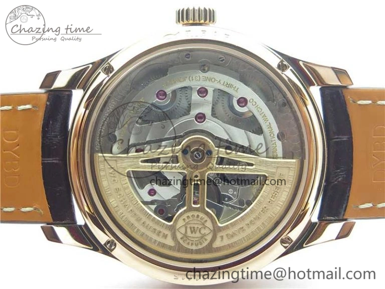 Portugieser Perpetual Calendar IW503302 RG V9F 1:1 Best Edition White Dial on Brown Leather Strap A Elegant 7113