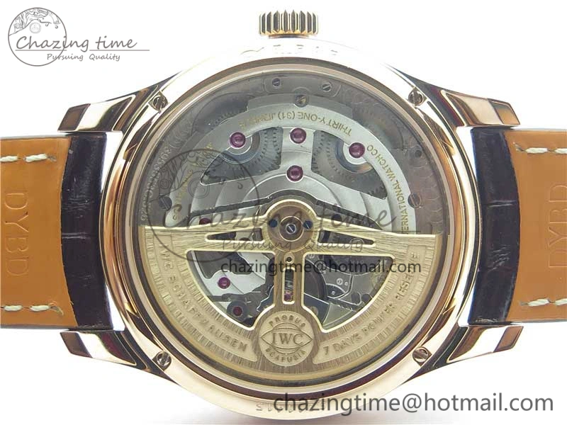 Portugieser Perpetual Calendar IW503302 RG V9F 1:1 Best Edition White Dial on Brown Leather Strap A Elegant 7113