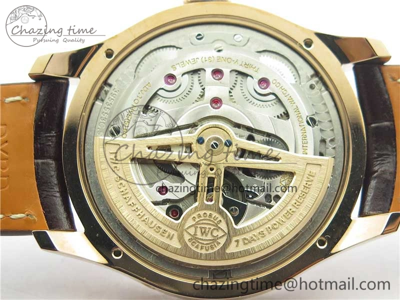Portugieser Perpetual Calendar IW503302 RG V9F 1:1 Best Edition White Dial on Brown Leather Strap A Elegant 7113