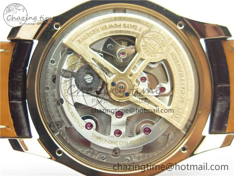 Portugieser Perpetual Calendar IW503302 RG V9F 1:1 Best Edition White Dial on Brown Leather Strap A Elegant 7113