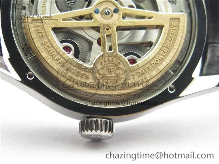 Portugieser Perpetual Calendar IW503401 V9F 1:1 Best Edition Blue Dial on Black Leather Strap A Breathable 7114