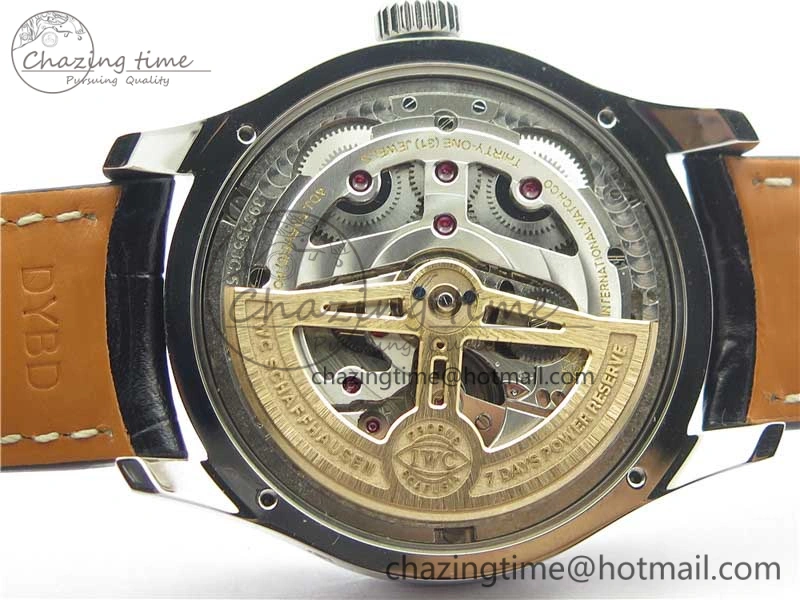 TopPick Portugieser Perpetual Calendar IW503406 V9F 1:1 Best Edition Silver Dial on Black Leather Strap A 7115
