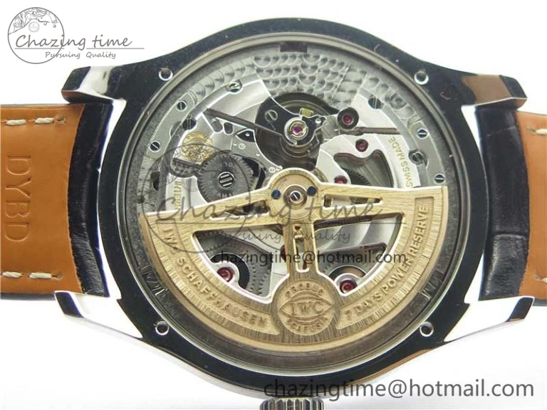TopPick Portugieser Perpetual Calendar IW503406 V9F 1:1 Best Edition Silver Dial on Black Leather Strap A 7115