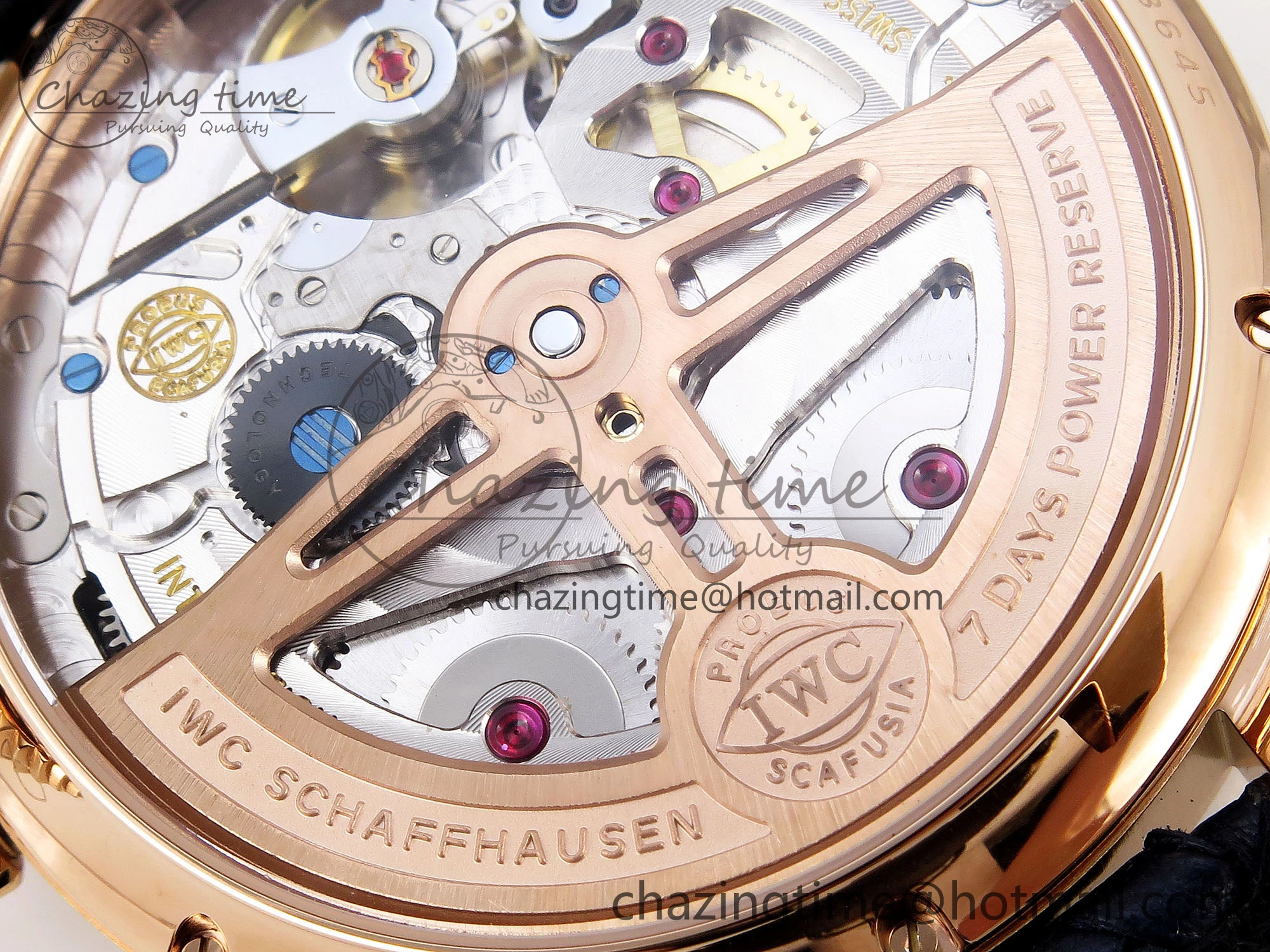 Portugieser Perpetual Calendar RG 5033 APSF 1:1 Best Edition Blue Dial on Black Leather Strap A52610 Clone WrinkleFree 7023