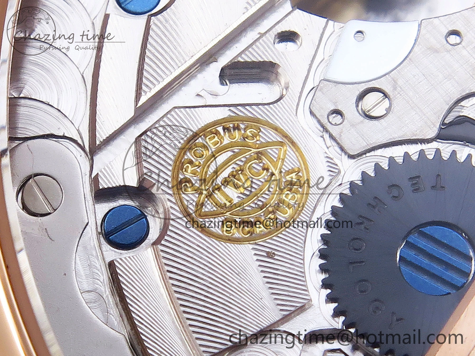 Portugieser Perpetual Calendar RG 5033 APSF 1:1 Best Edition Blue Dial on Black Leather Strap A52610 Clone WrinkleFree 7023