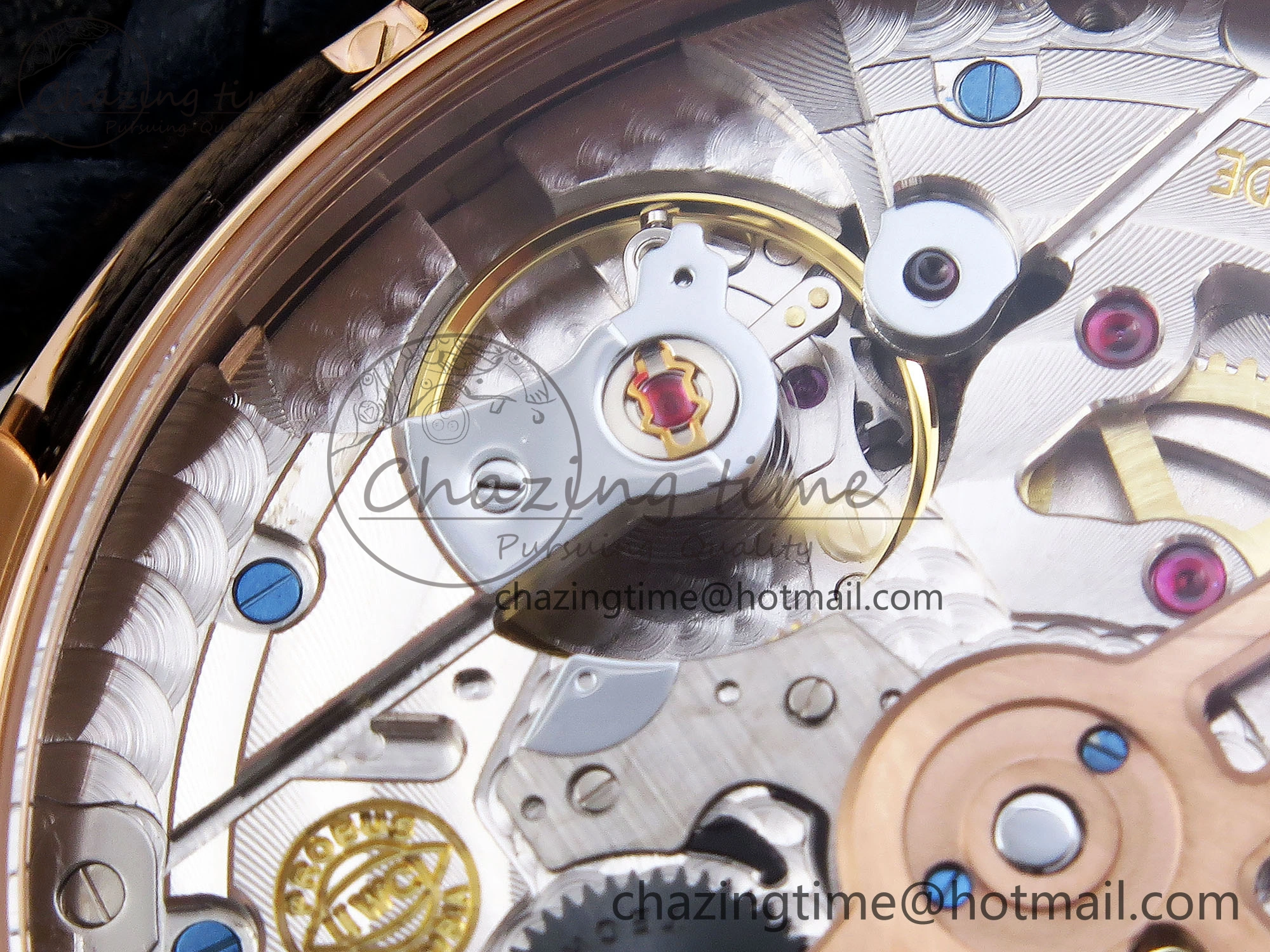 Portugieser Perpetual Calendar RG 5033 APSF 1:1 Best Edition Blue Dial on Black Leather Strap A52610 Clone WrinkleFree 7023