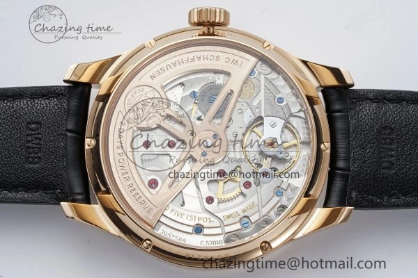 WeatherProof Portugieser Perpetual Calendar RG 5033 APSF 1:1 Best Edition White Dial on Black Leather Strap A52610 Clone 7043
