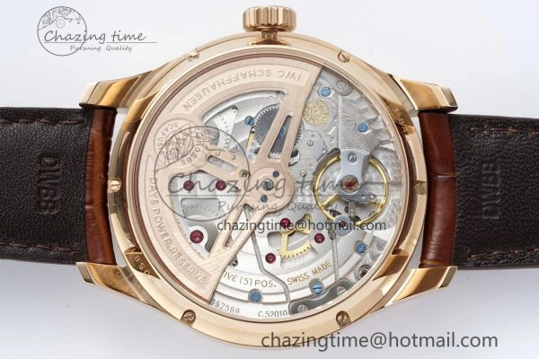 Reliable Portugieser Perpetual Calendar RG 5033 APSF 1:1 Best Edition White Dial on Brown Leather Strap A52610 Clone 7042