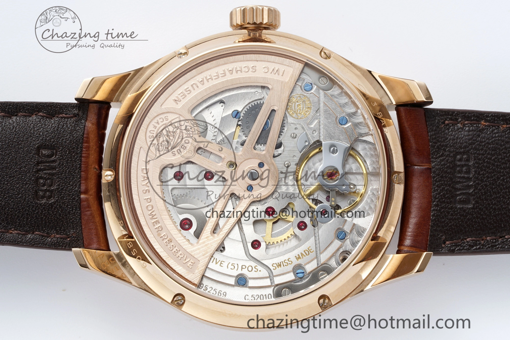Reliable Portugieser Perpetual Calendar RG 5033 APSF 1:1 Best Edition White Dial on Brown Leather Strap A52610 Clone 7042