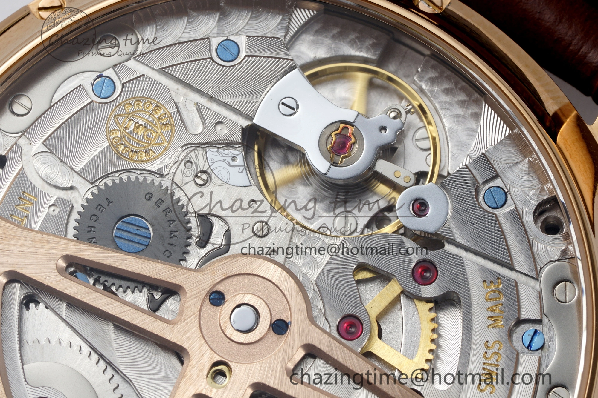 Reliable Portugieser Perpetual Calendar RG 5033 APSF 1:1 Best Edition White Dial on Brown Leather Strap A52610 Clone 7042
