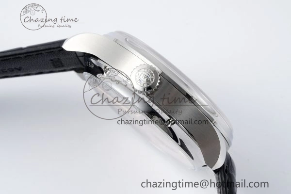 Portugieser Perpetual Calendar SS 5033 APSF 1:1 Best Edition White Dial on Black Leather Strap A52610 Clone Compact 7040