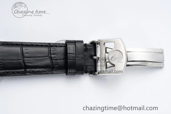Portugieser Perpetual Calendar SS 5033 APSF 1:1 Best Edition White Dial on Black Leather Strap A52610 Clone Compact 7040