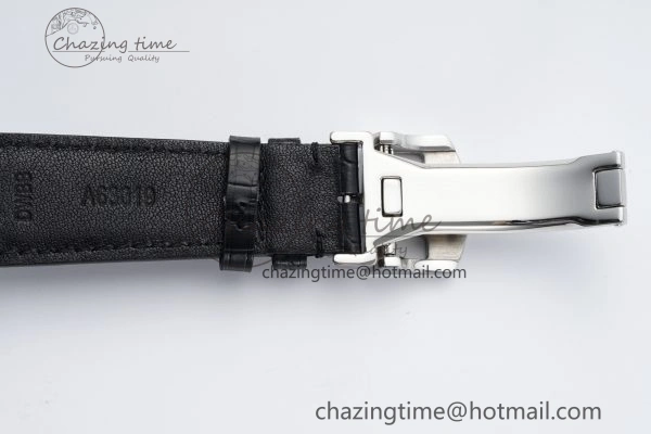 Portugieser Perpetual Calendar SS 5033 APSF 1:1 Best Edition White Dial on Black Leather Strap A52610 Clone Compact 7040