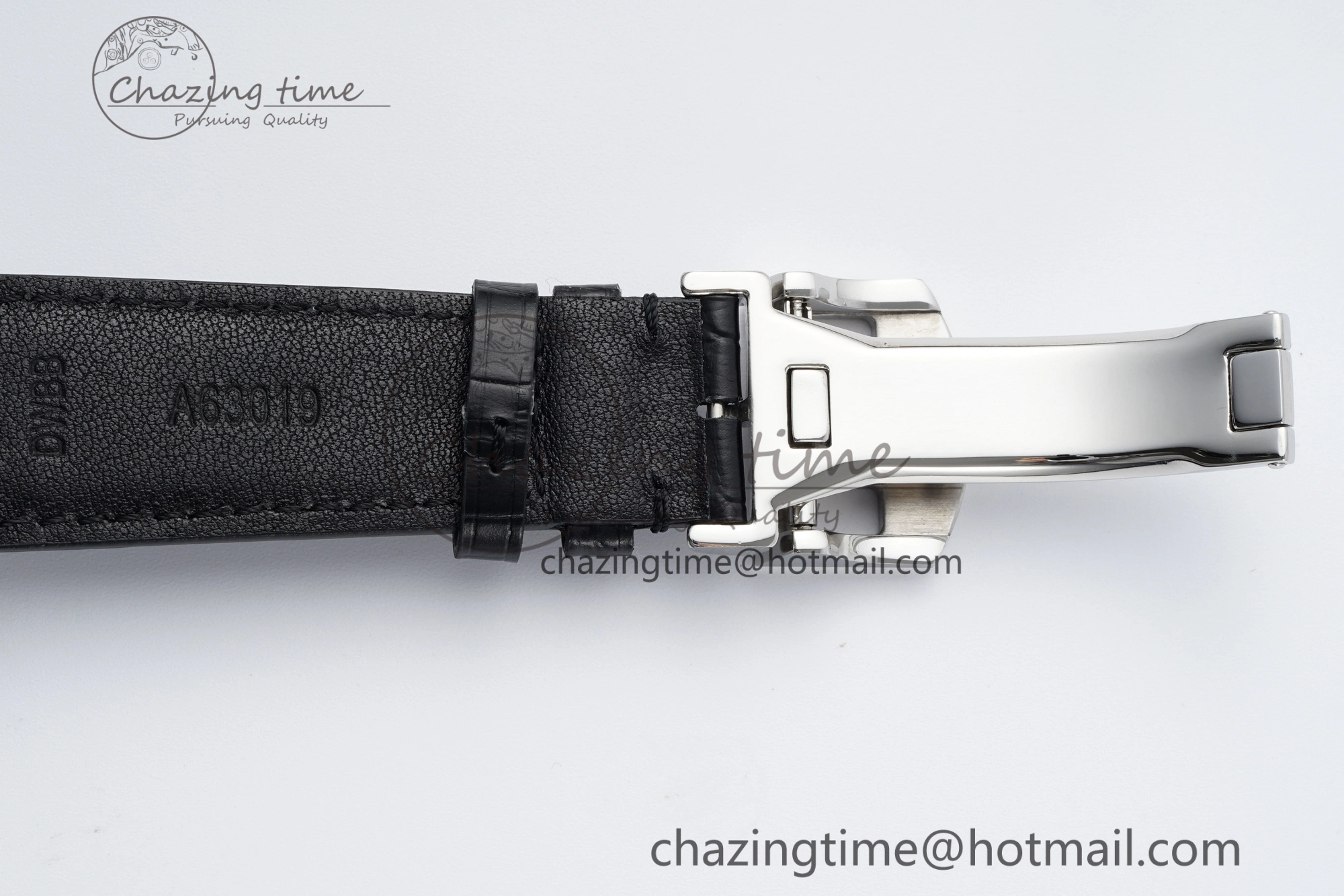 Portugieser Perpetual Calendar SS 5033 APSF 1:1 Best Edition White Dial on Black Leather Strap A52610 Clone Compact 7040