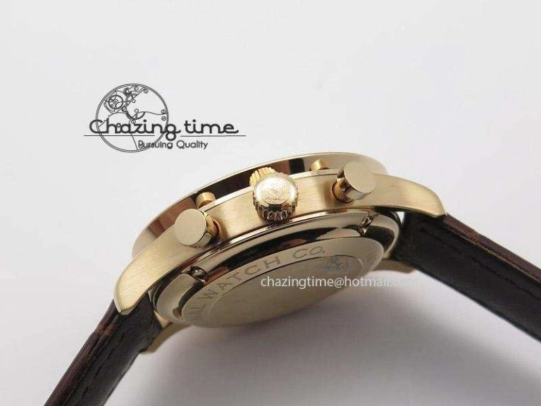 EasyCare Portuguese 40mm Chrono RG Gray Dial Sliver Subdial on Leather Strap A 7392
