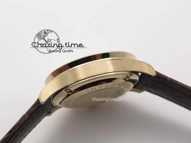 EasyCare Portuguese 40mm Chrono RG Gray Dial Sliver Subdial on Leather Strap A 7392