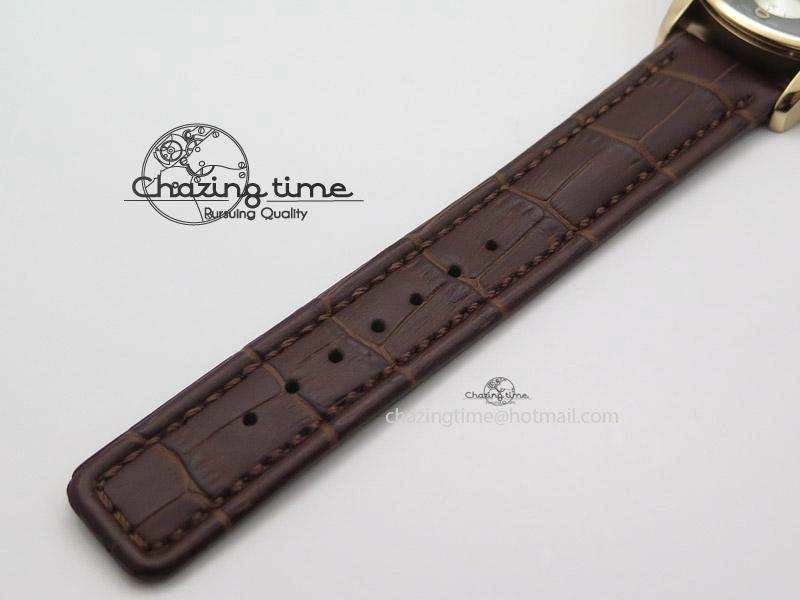 EasyCare Portuguese 40mm Chrono RG Gray Dial Sliver Subdial on Leather Strap A 7392