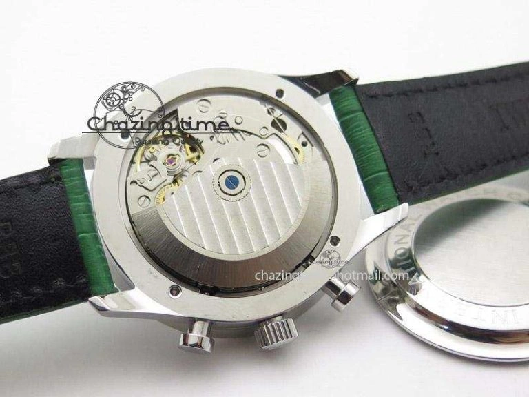 Portuguese 40mm Chrono SS Green Dial On Green Leather Strap A StreetReady 7380