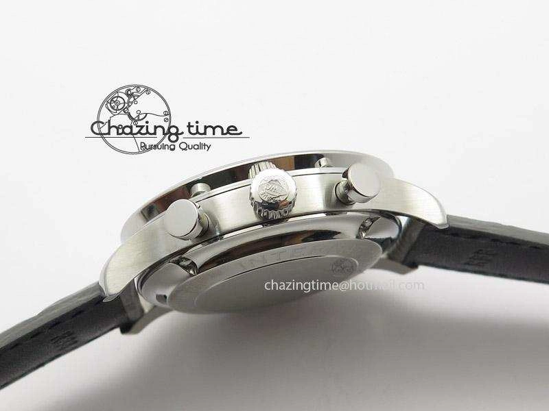 Reliable Portuguese 40mm Chrono SS Grey Dial On Grey Leather Strap A 7381