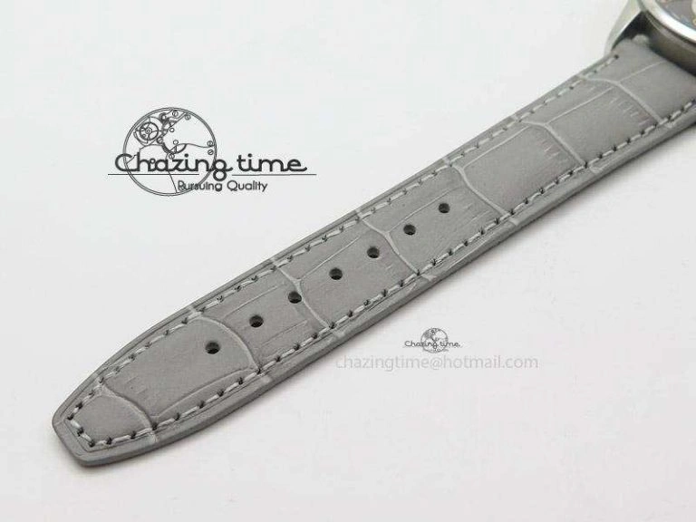 Reliable Portuguese 40mm Chrono SS Grey Dial On Grey Leather Strap A 7381