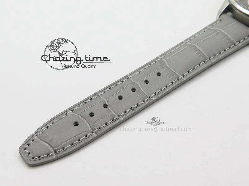 Reliable Portuguese 40mm Chrono SS Grey Dial On Grey Leather Strap A 7381
