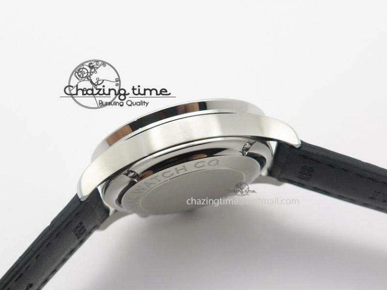 WaterResistant Portuguese 40mm Chrono SS Map Dial on Black Leather Strap A 7393