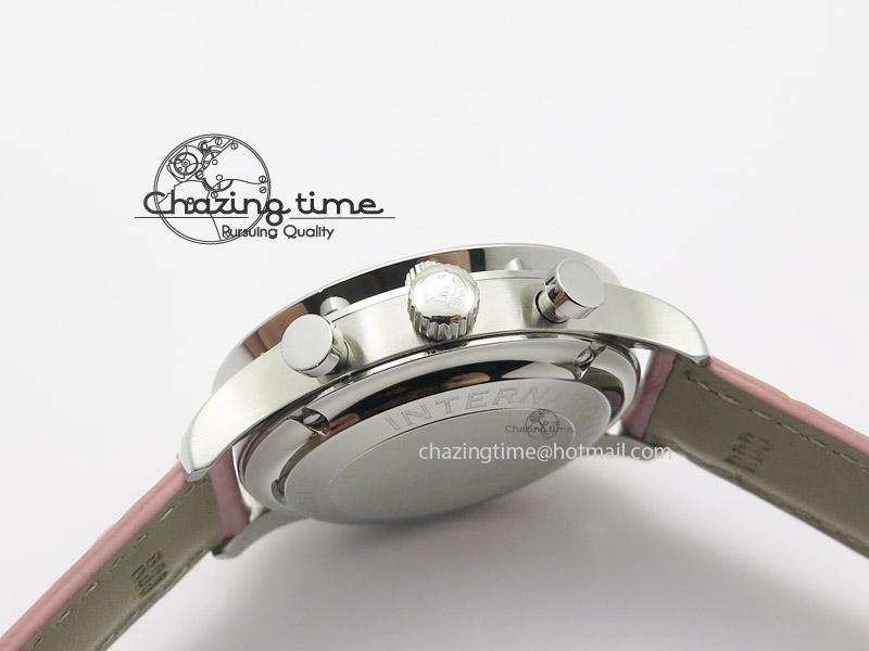 Portuguese 40mm Chrono SS Pink MOP Dial on Pink Leather Strap A Practical 7391