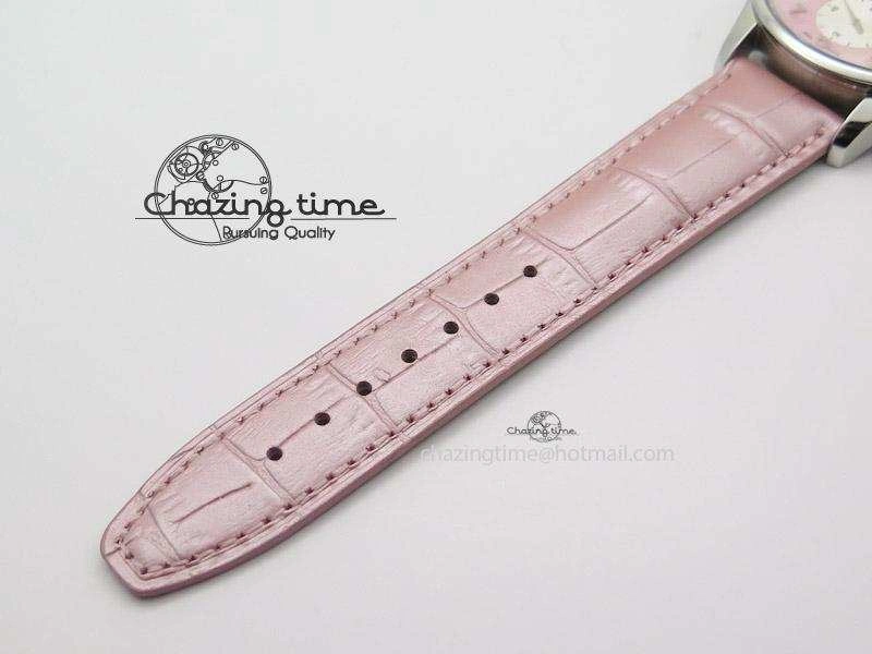 Portuguese 40mm Chrono SS Pink MOP Dial on Pink Leather Strap A Practical 7391