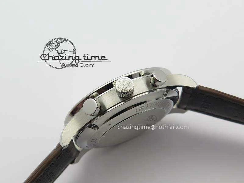 Classic Portuguese Chrono IW371431 ZF 1:1 Best Edition Gray Dial On Brown Leather Strap A79350 (Slim Movement) 7261