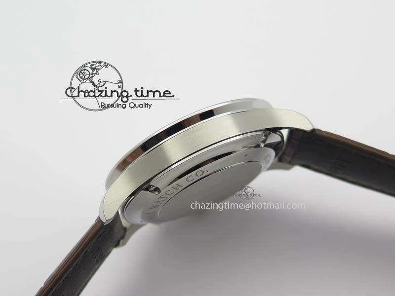 Classic Portuguese Chrono IW371431 ZF 1:1 Best Edition Gray Dial On Brown Leather Strap A79350 (Slim Movement) 7261