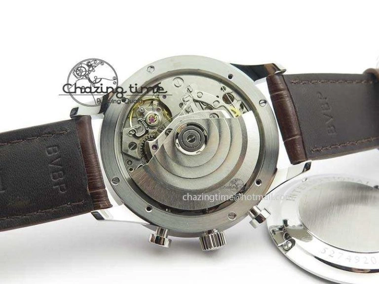Classic Portuguese Chrono IW371431 ZF 1:1 Best Edition Gray Dial On Brown Leather Strap A79350 (Slim Movement) 7261
