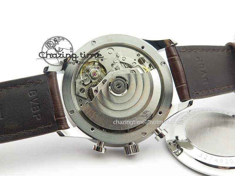 Classic Portuguese Chrono IW371431 ZF 1:1 Best Edition Gray Dial On Brown Leather Strap A79350 (Slim Movement) 7261