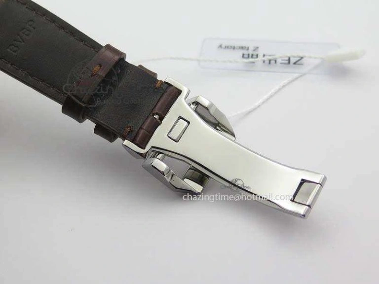 Classic Portuguese Chrono IW371431 ZF 1:1 Best Edition Gray Dial On Brown Leather Strap A79350 (Slim Movement) 7261