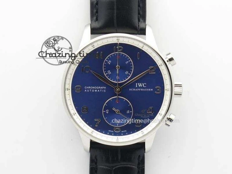 UrbanChic Portuguese Chrono IW371432 “Laureus” ZF 1:1 Best Edition On Black Leather Strap A79350 (Slim Movement) 7262