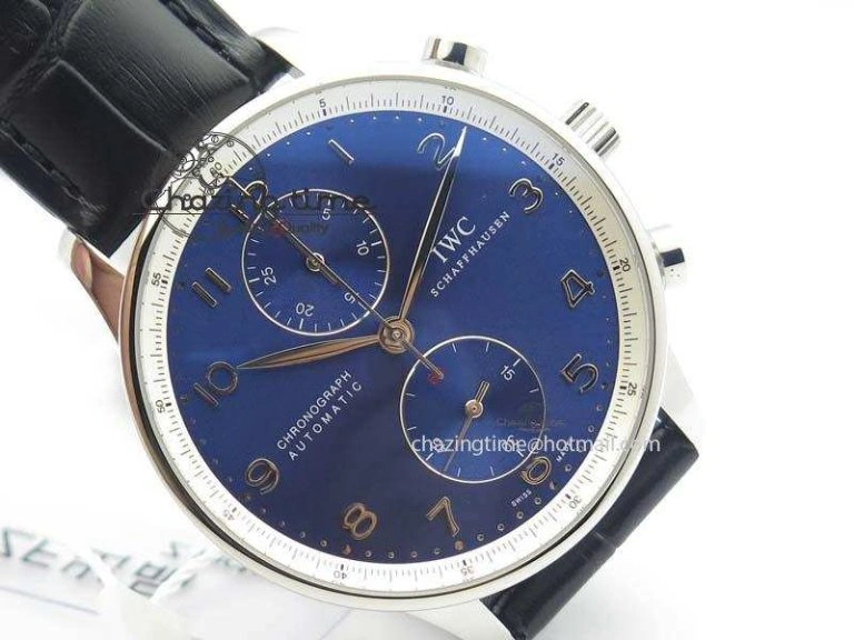 UrbanChic Portuguese Chrono IW371432 “Laureus” ZF 1:1 Best Edition On Black Leather Strap A79350 (Slim Movement) 7262