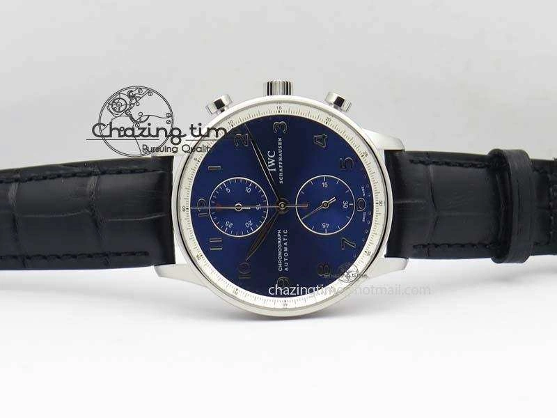 UrbanChic Portuguese Chrono IW371432 “Laureus” ZF 1:1 Best Edition On Black Leather Strap A79350 (Slim Movement) 7262