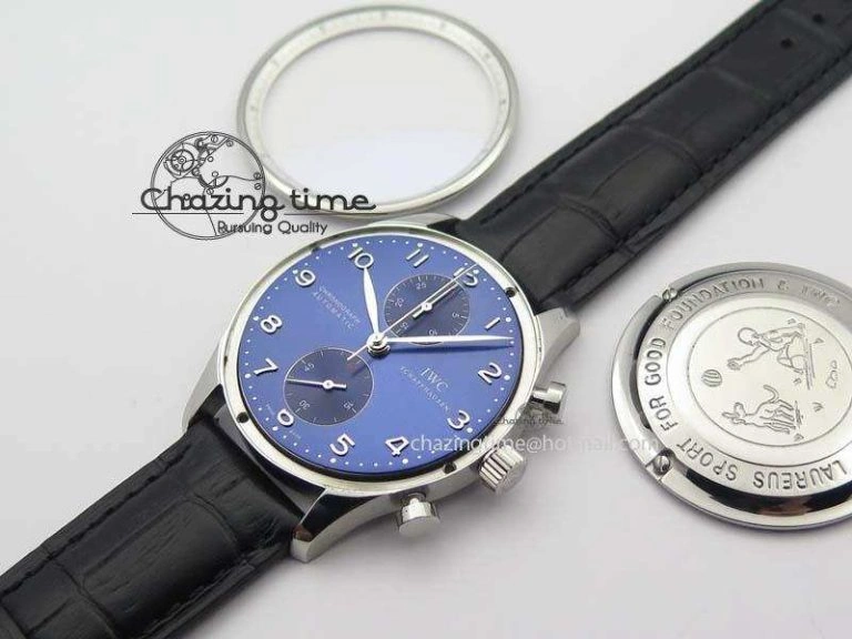 UrbanChic Portuguese Chrono IW371432 “Laureus” ZF 1:1 Best Edition On Black Leather Strap A79350 (Slim Movement) 7262
