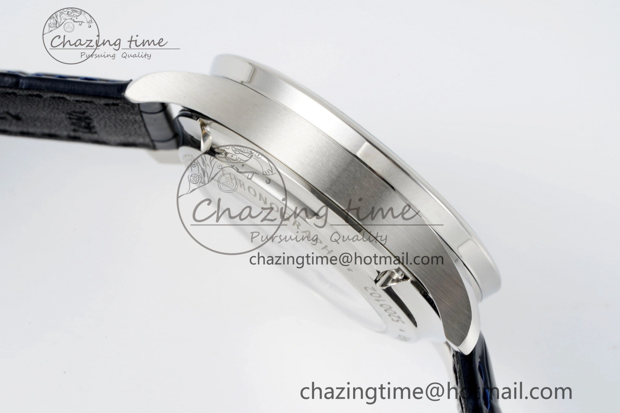 Unisex Portuguese Chrono IW3716 RSF 1:1 Best Edition Blue Dial on Black Leather Strap A 7045