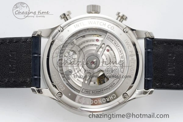 Unisex Portuguese Chrono IW3716 RSF 1:1 Best Edition Blue Dial on Black Leather Strap A 7045