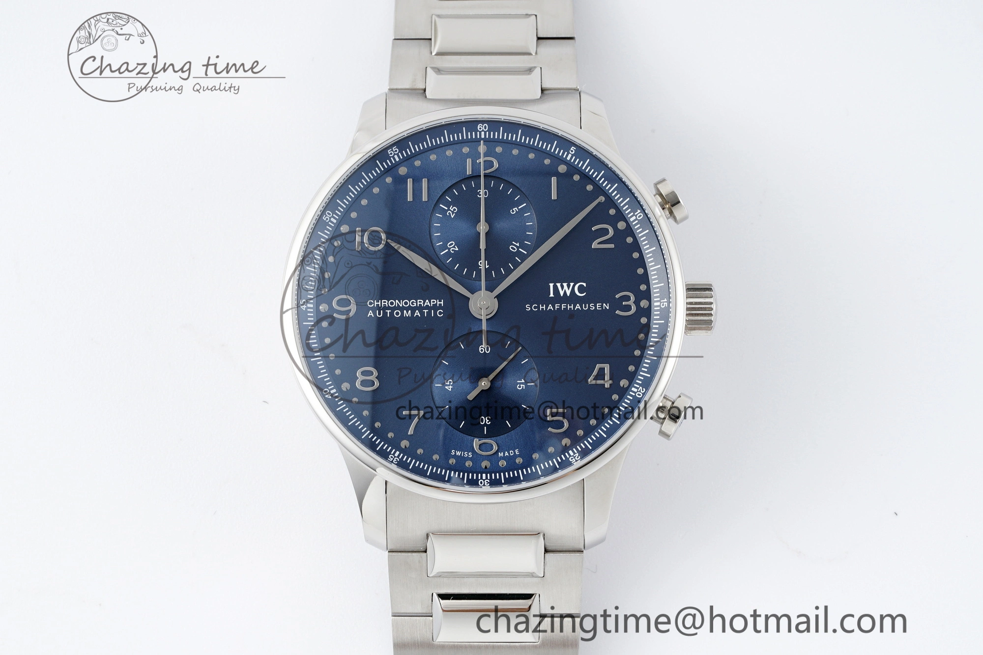 ModernLook Portuguese Chrono IW3716 RSF 1:1 Best Edition Blue Dial on SS Bracelet A 7044