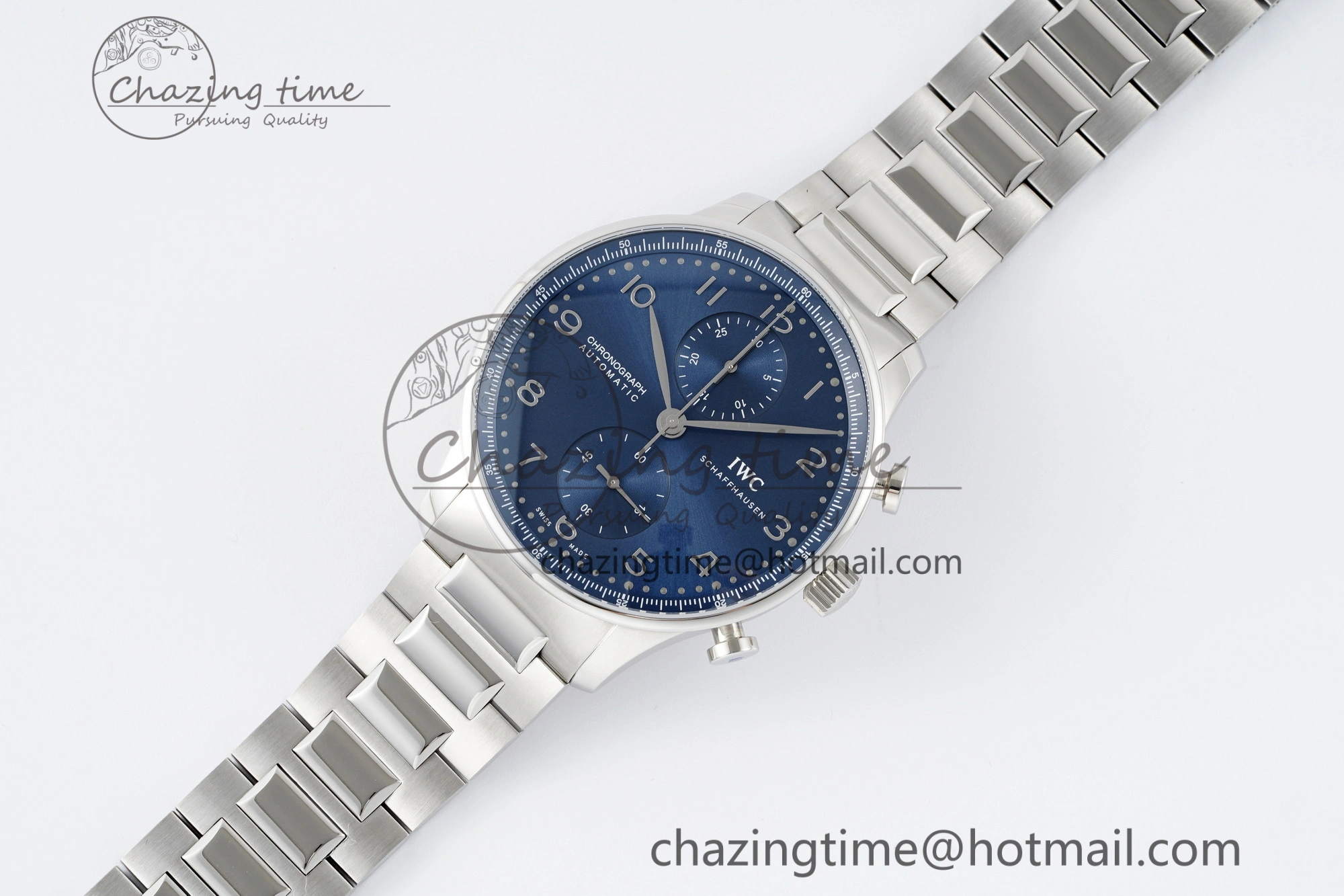 ModernLook Portuguese Chrono IW3716 RSF 1:1 Best Edition Blue Dial on SS Bracelet A 7044