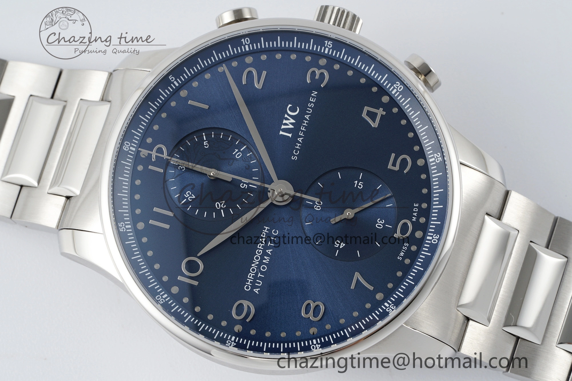 ModernLook Portuguese Chrono IW3716 RSF 1:1 Best Edition Blue Dial on SS Bracelet A 7044