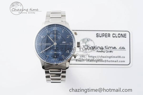 ModernLook Portuguese Chrono IW3716 RSF 1:1 Best Edition Blue Dial on SS Bracelet A 7044