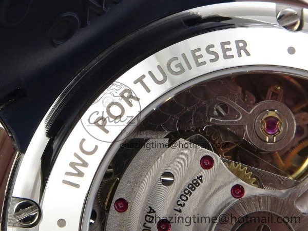 Practical Portuguese Chrono IW3716 Z+F 1:1 Best Edition Blue Dial on Blue Rubber Strap A 7018