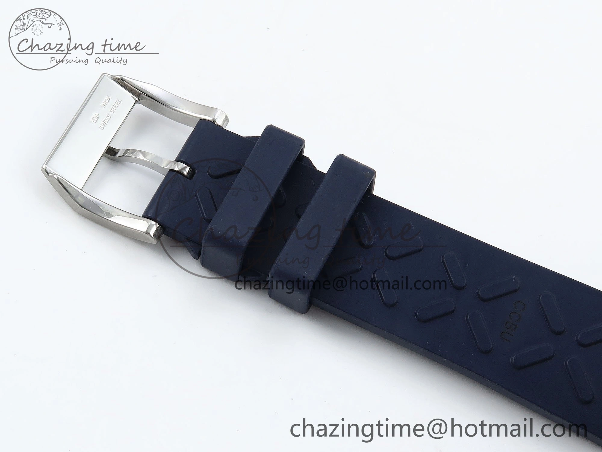 Practical Portuguese Chrono IW3716 Z+F 1:1 Best Edition Blue Dial on Blue Rubber Strap A 7018