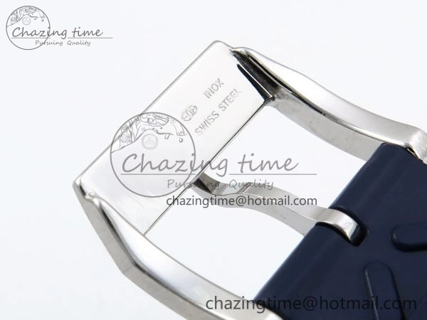 Practical Portuguese Chrono IW3716 Z+F 1:1 Best Edition Blue Dial on Blue Rubber Strap A 7018