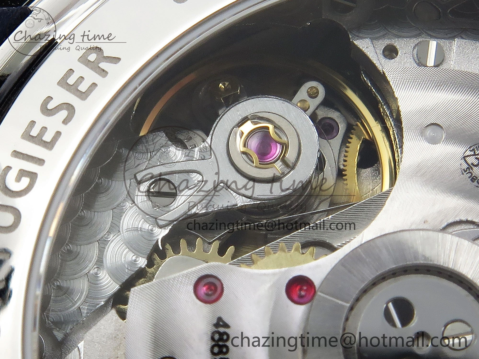 WrinkleFree Portuguese Chrono IW3716 Z+F 1:1 Best Edition Red Dial on Red Rubber Strap A 7015