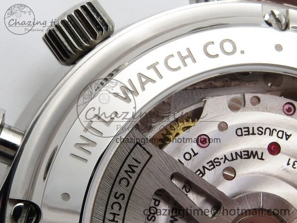 WrinkleFree Portuguese Chrono IW3716 Z+F 1:1 Best Edition Red Dial on Red Rubber Strap A 7015